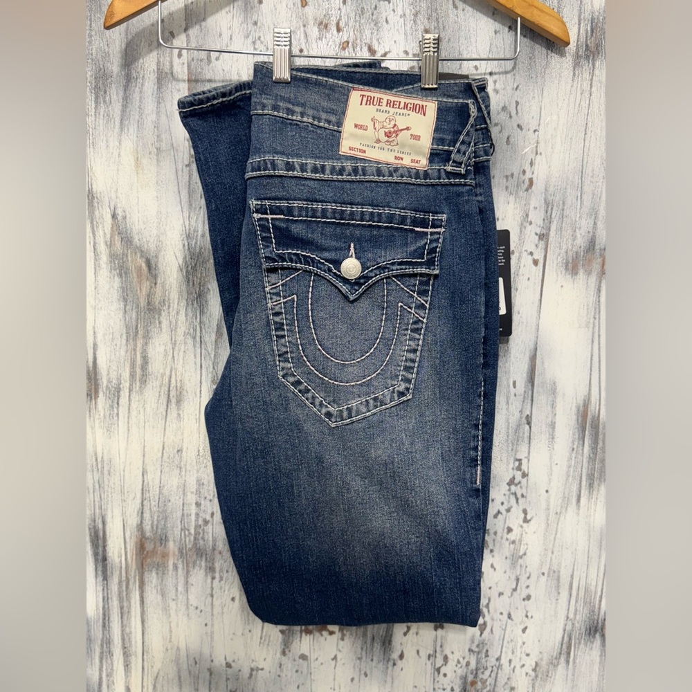 True Religion Ricky Big T Flap Relaxed Straight Size 34x34